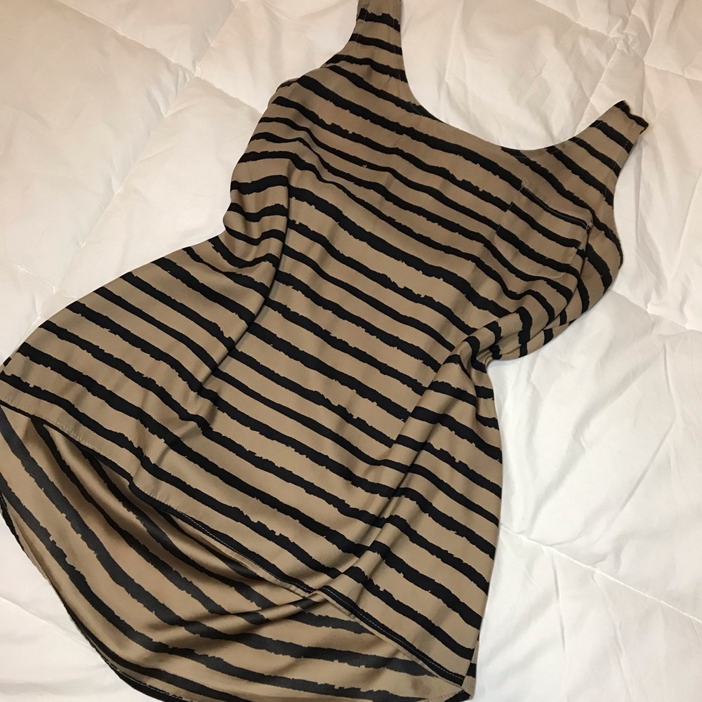 Striped silk top